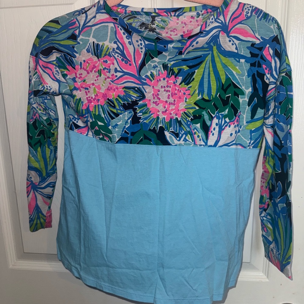Floral Blue Women's Top